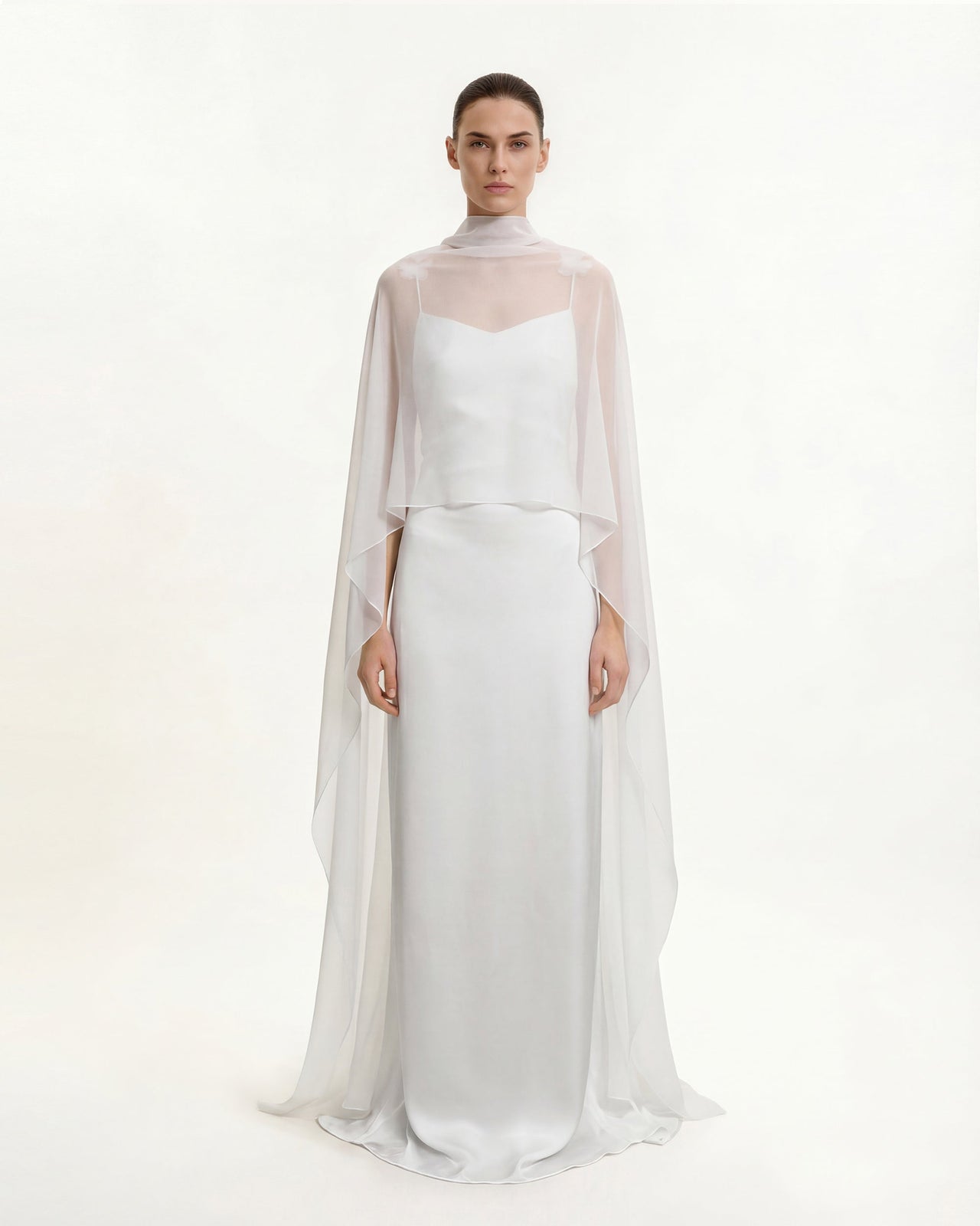 薄紗披肩 - 白色