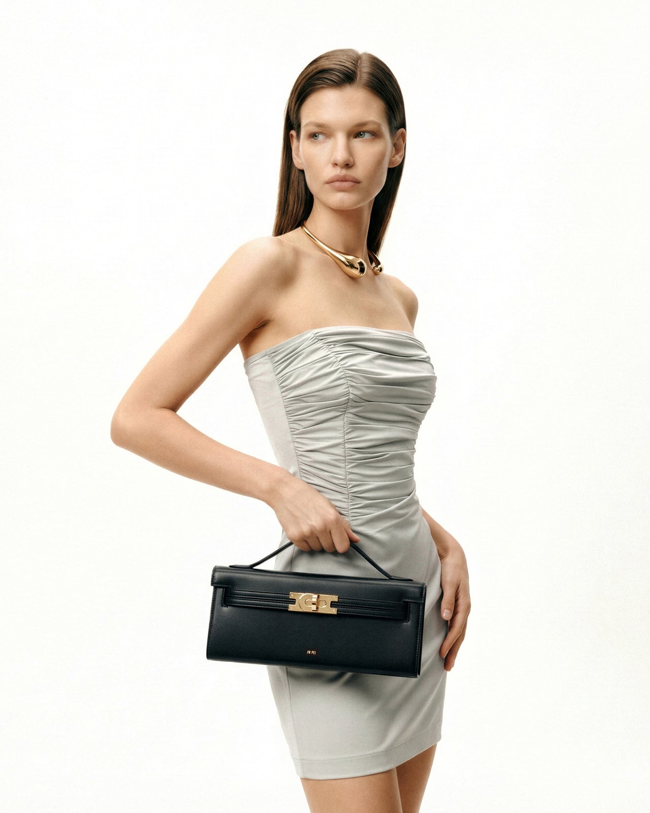 Bria 立體結構手提包 - 黑色