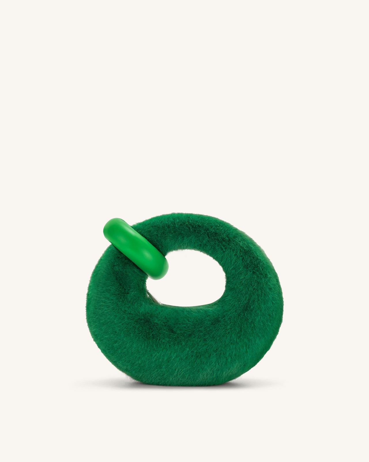 Abacus 人造毛皮迷你手提包-草綠色