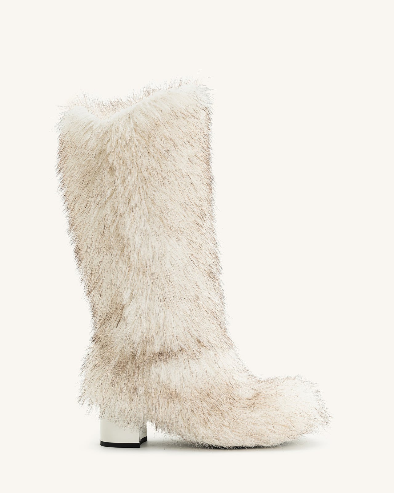 Isabella 慵懶人造毛絨靴 - 白色