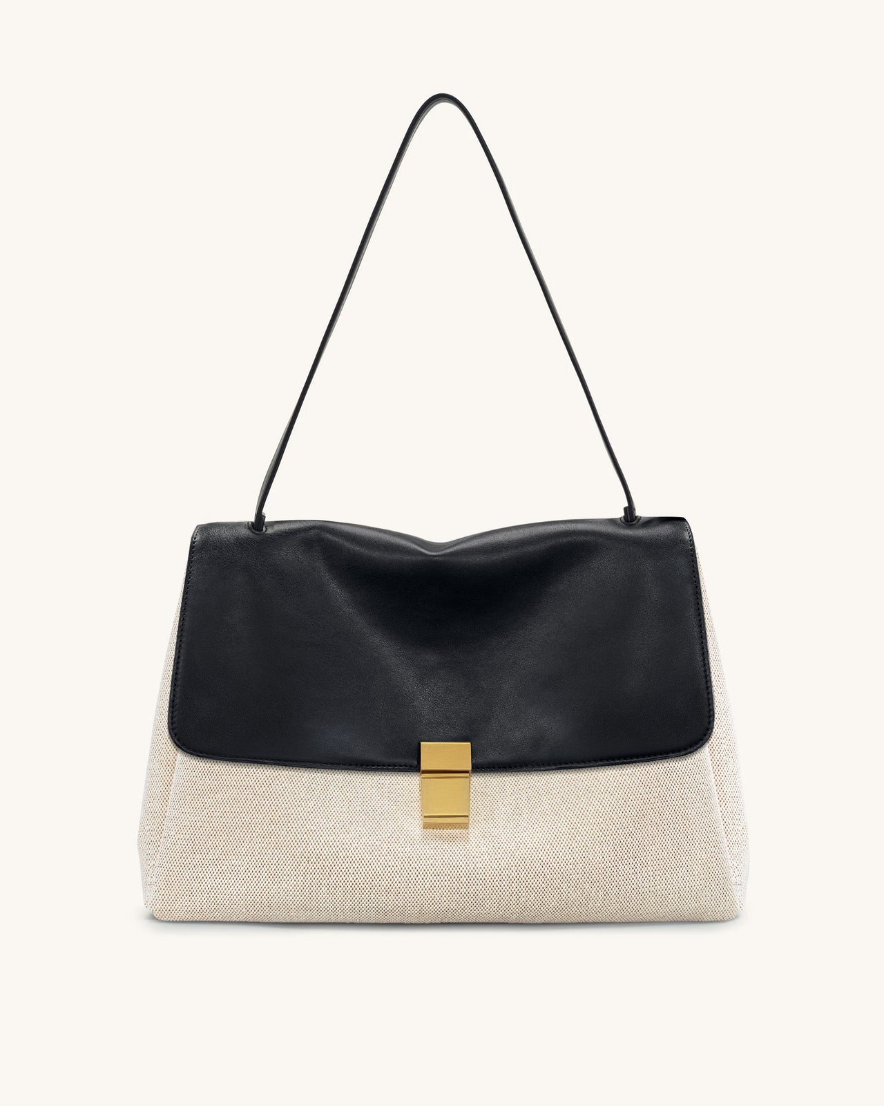 Hilary 肩背包 - 黑色帆布