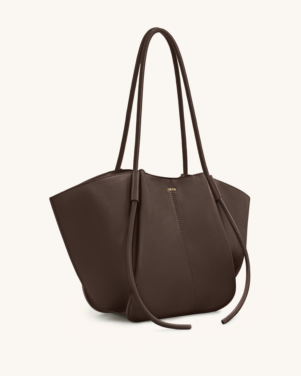 Nala 寬版托特包-深棕色