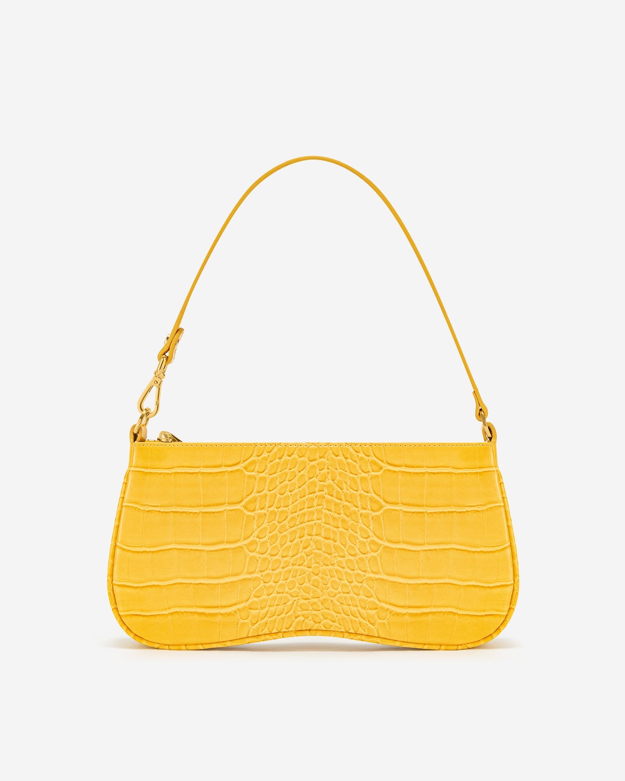Eva 單肩包 - 蛋黃色鱷魚紋