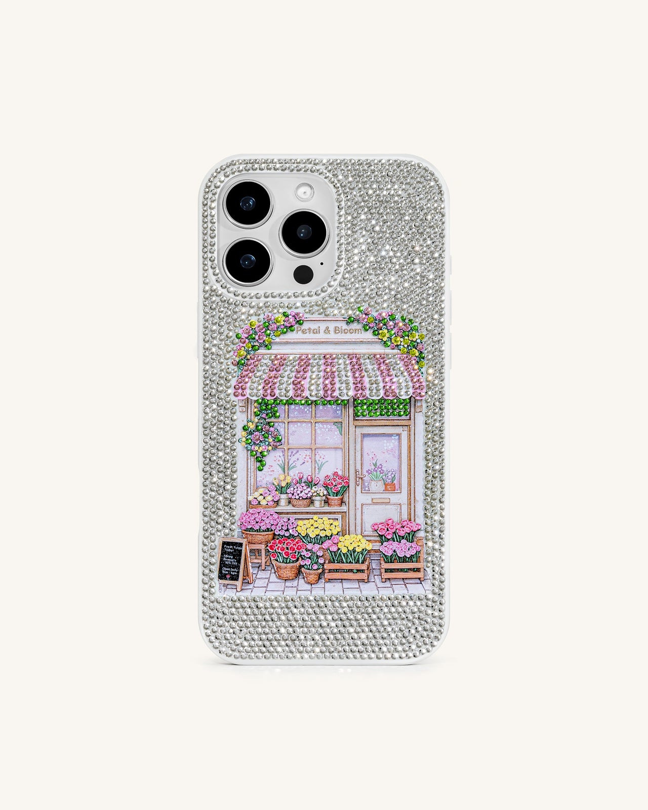 Ellie 花店風手機殼-多彩白