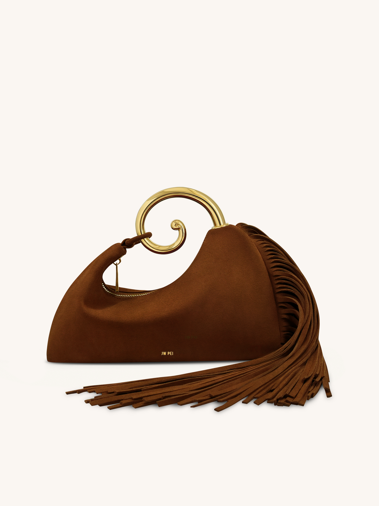 Nell 流蘇五金提把包 - 摩卡棕