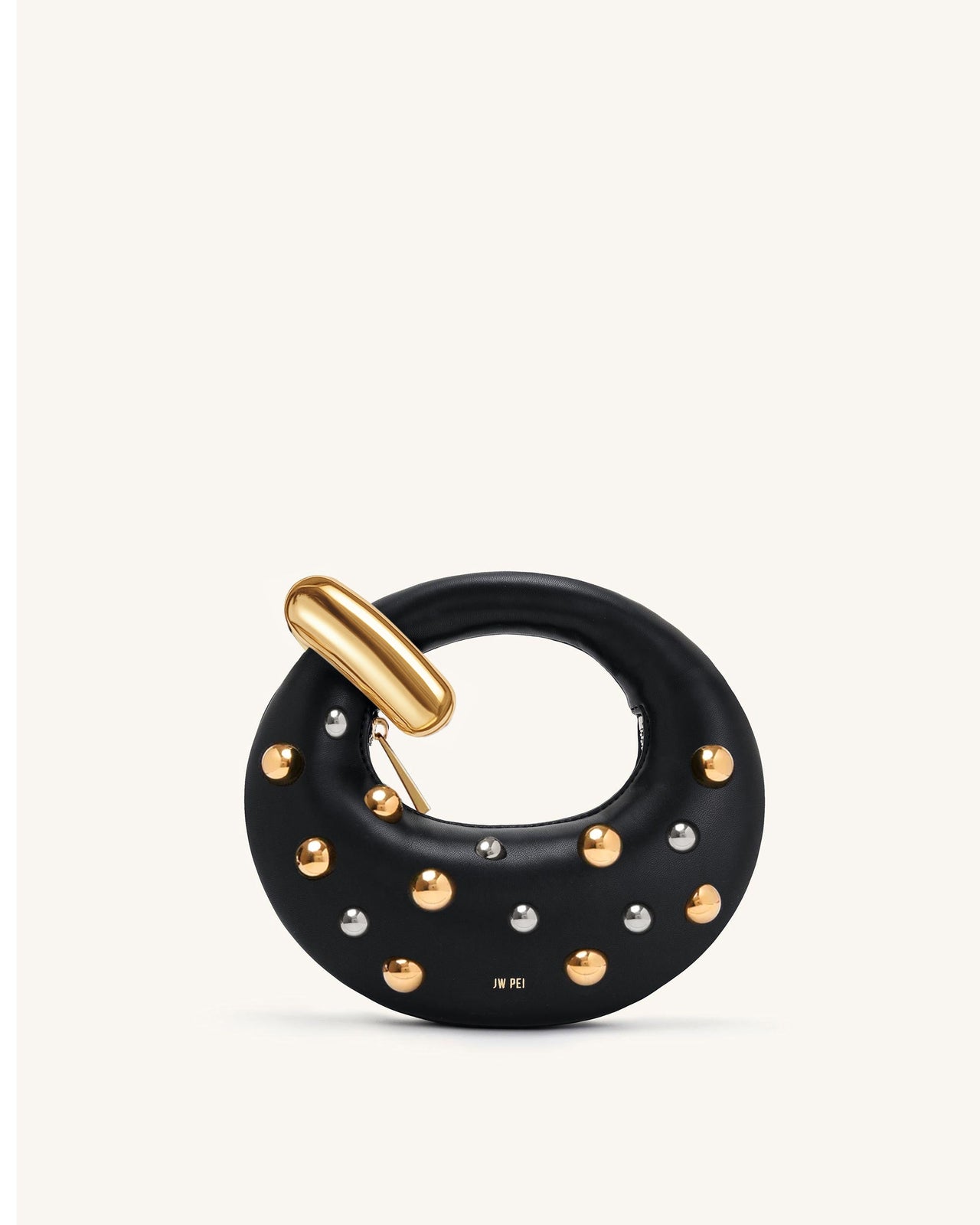 Abacus 铆钉点缀迷你手提包 - 黑色