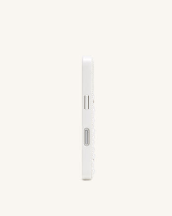 Pearl 綴飾手機殼 - 白色
