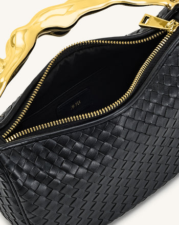 Jenny 黑色編織人體造型手提包