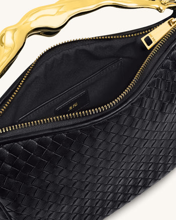 Jenny 黑色編織人體造型手提包