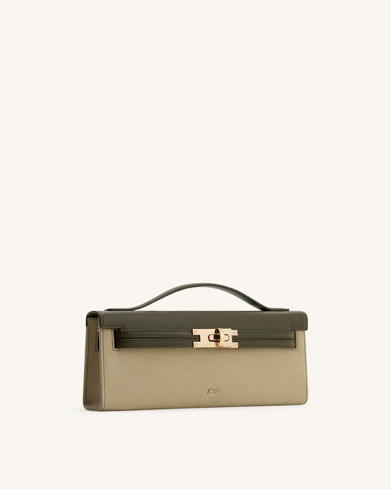 Bria 深橄欖綠仿麂皮結構感提把包