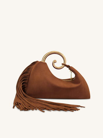 Nell 流蘇五金提把包 - 摩卡棕