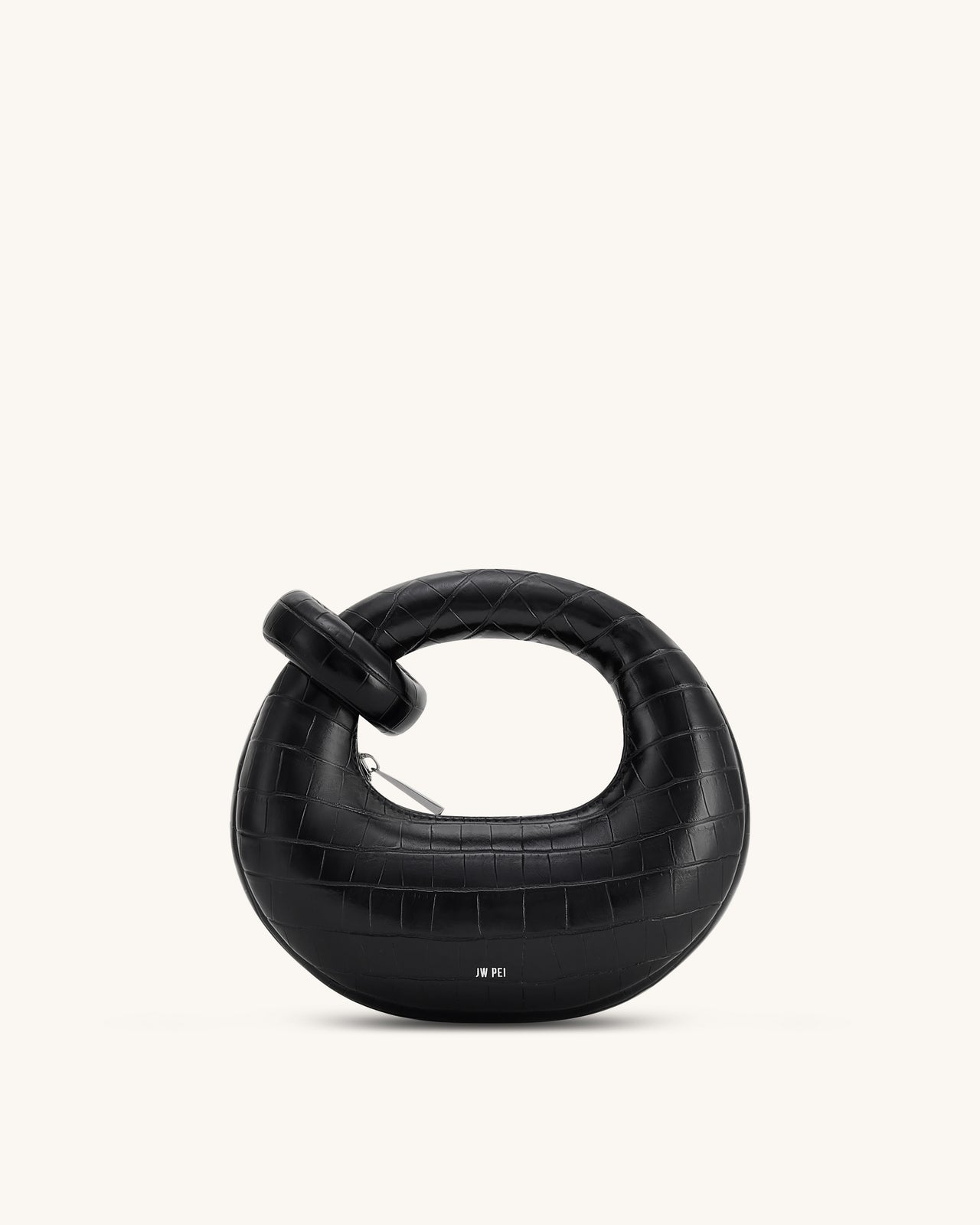 Abacus 迷你手提包 - 黑色鳄鱼纹