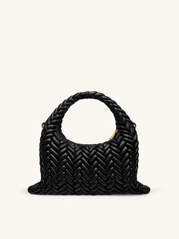 Cora 拼布手提袋 - 黑色