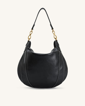 Daria 金屬吊飾點綴肩背包 - 黑色