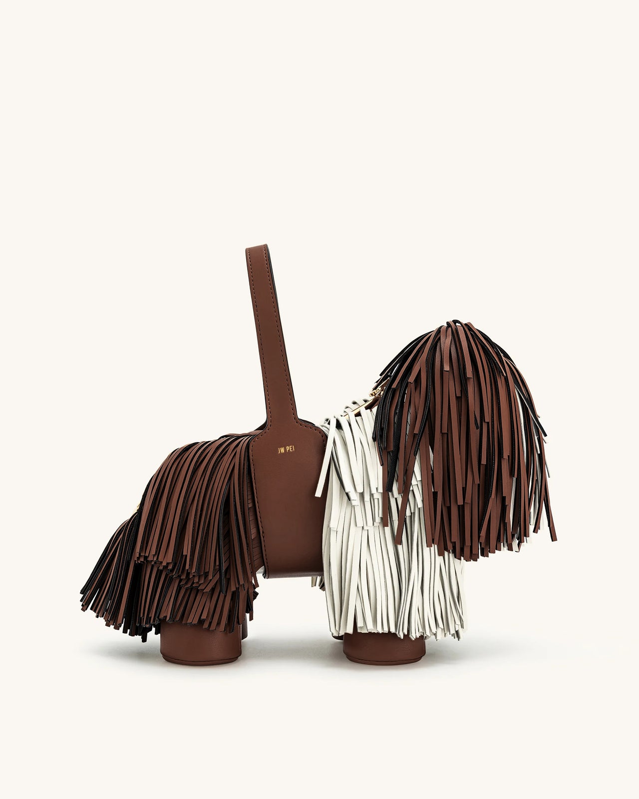 Nita 小狗造型手提包 - 焦糖棕