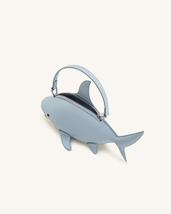 Nerys 鯊魚造型手提包－淺藍色