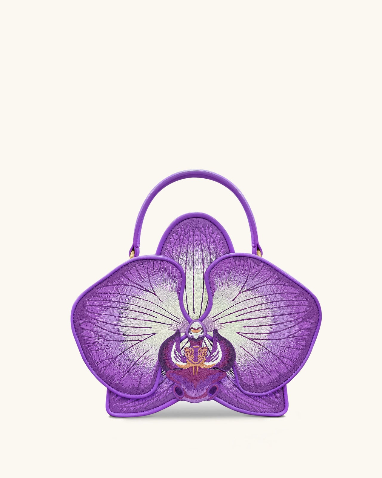 Flora 蘭花造型手提包 - 紫色