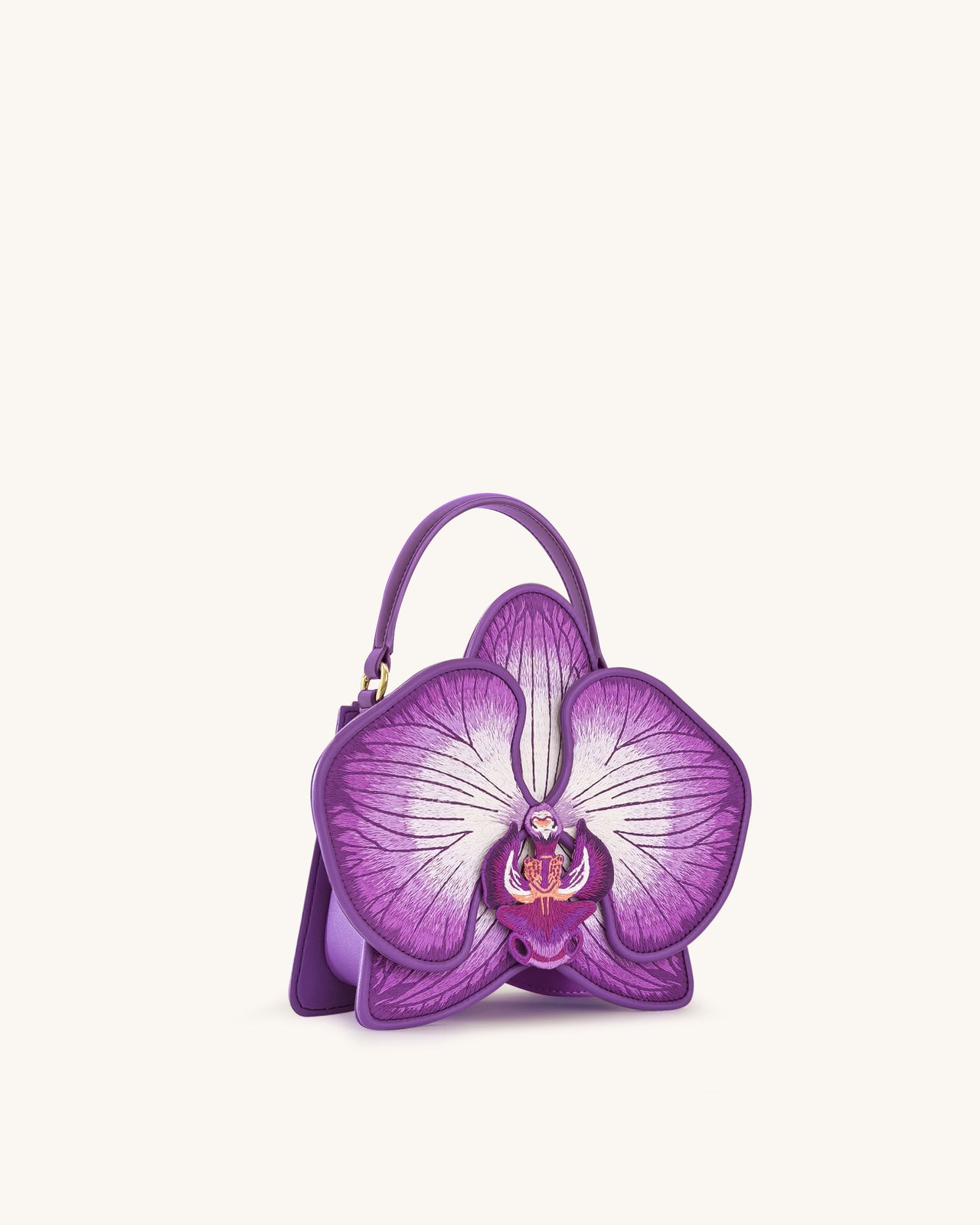 Flora 蘭花造型手提包 - 紫色