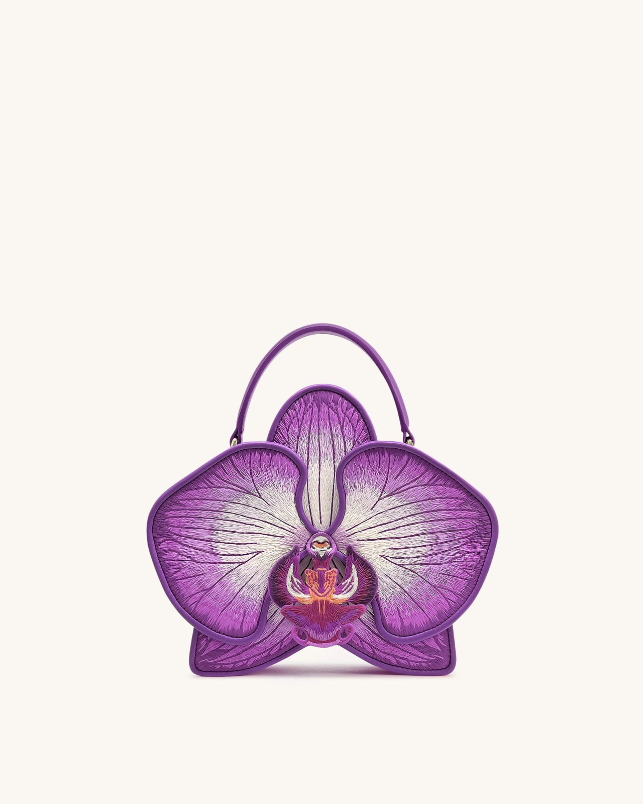 Flora 蘭花造型手提包 - 紫色