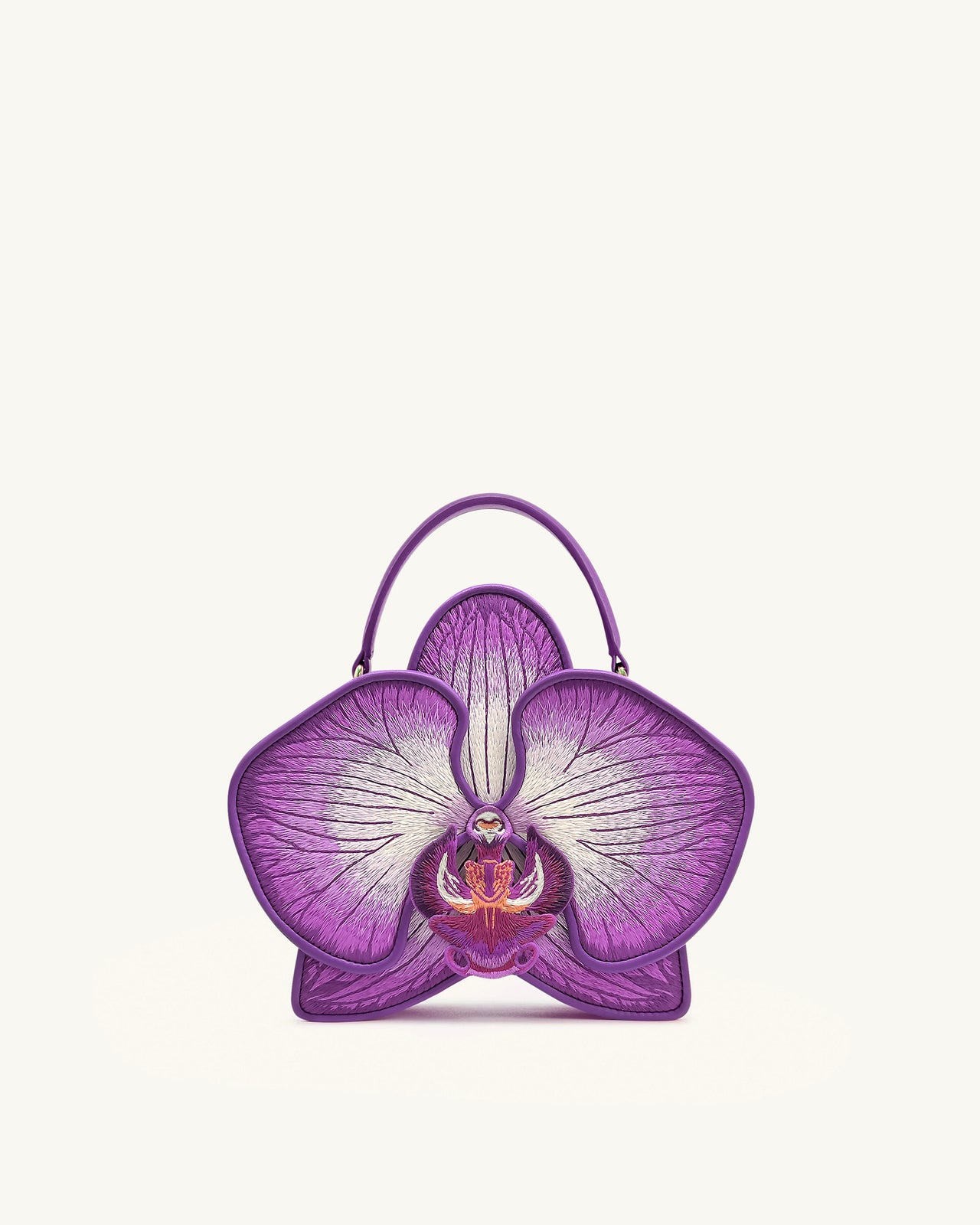 Flora 蘭花造型手提包 - 紫色