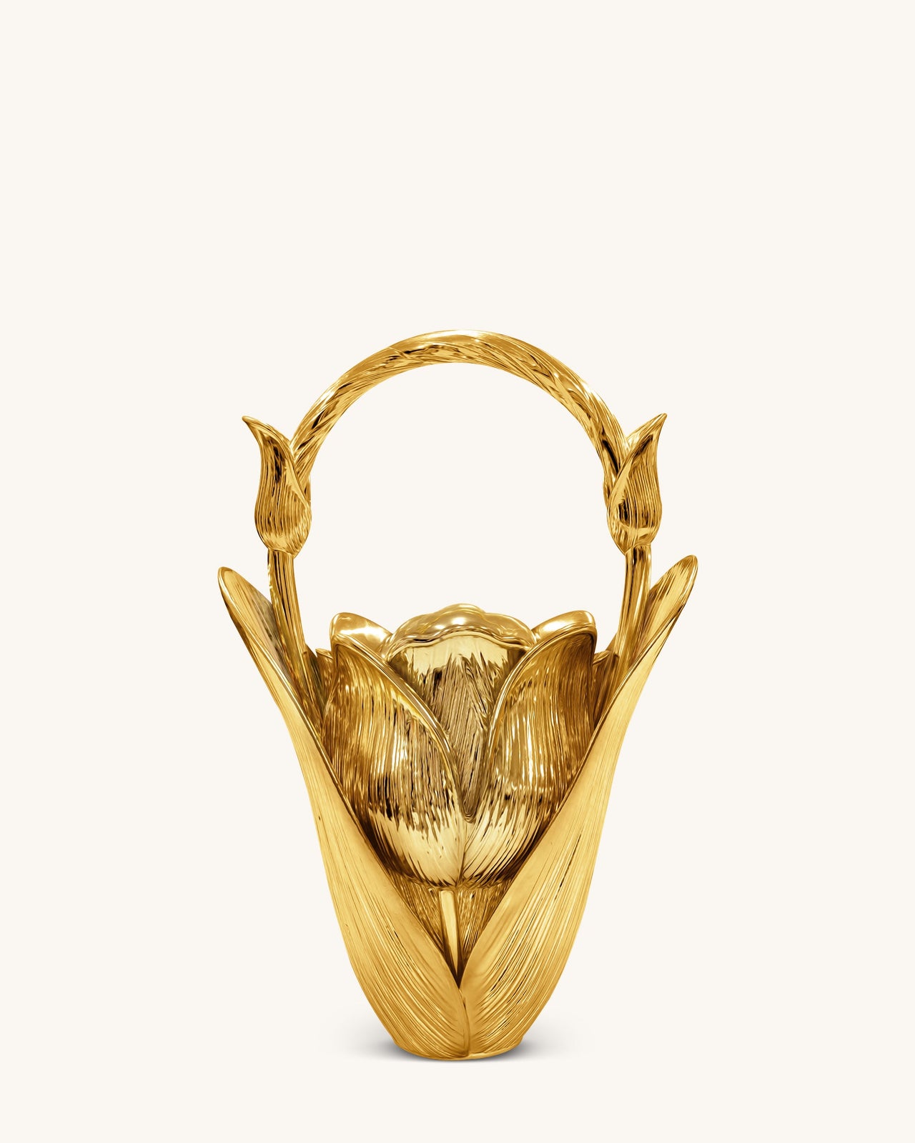 Ella 鬱金香花瓶手提包 - 金色