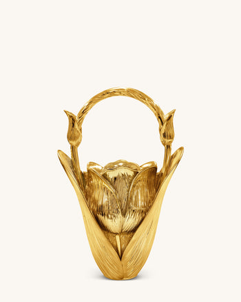 Ella 鬱金香花瓶手提包 - 金色