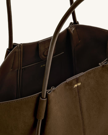 Nala 寬版托特包－摩卡棕