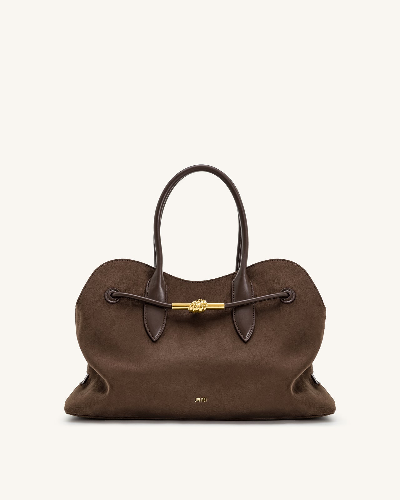 Adele 金屬繩結托特包 - 摩卡棕