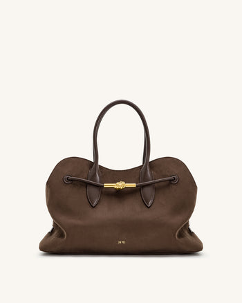 Adele 金屬繩結托特包 - 摩卡棕