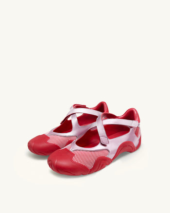 Caitlin 網布鏤空運動鞋 - 粉色