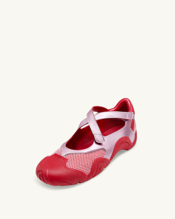 Caitlin 網布鏤空運動鞋 - 粉色