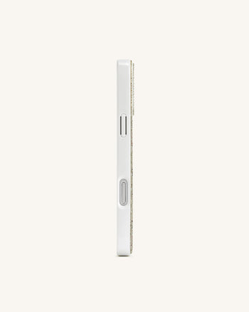 熊熊亮片手機殼－多彩白