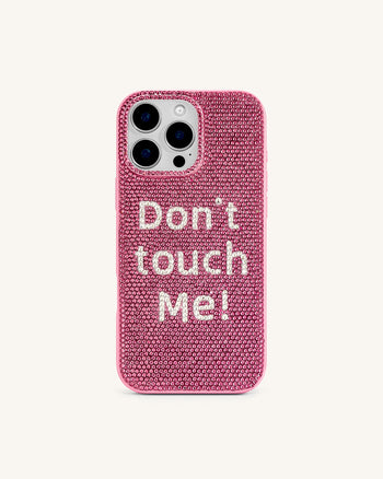 "Don't Touch Me!" iPhone手機殼 - 多色粉紅