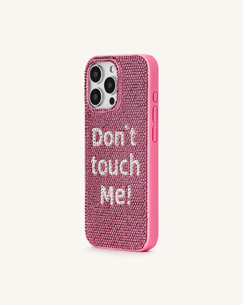 "Don't Touch Me!" iPhone手機殼 - 多色粉紅