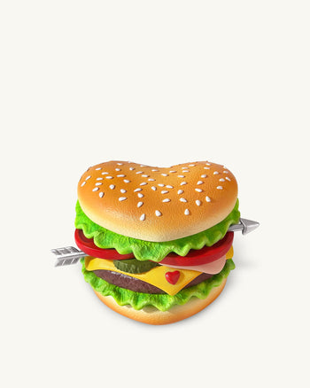 心形漢堡趣味手拿包 - 多色