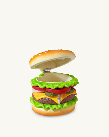 心形漢堡趣味手拿包 - 多色