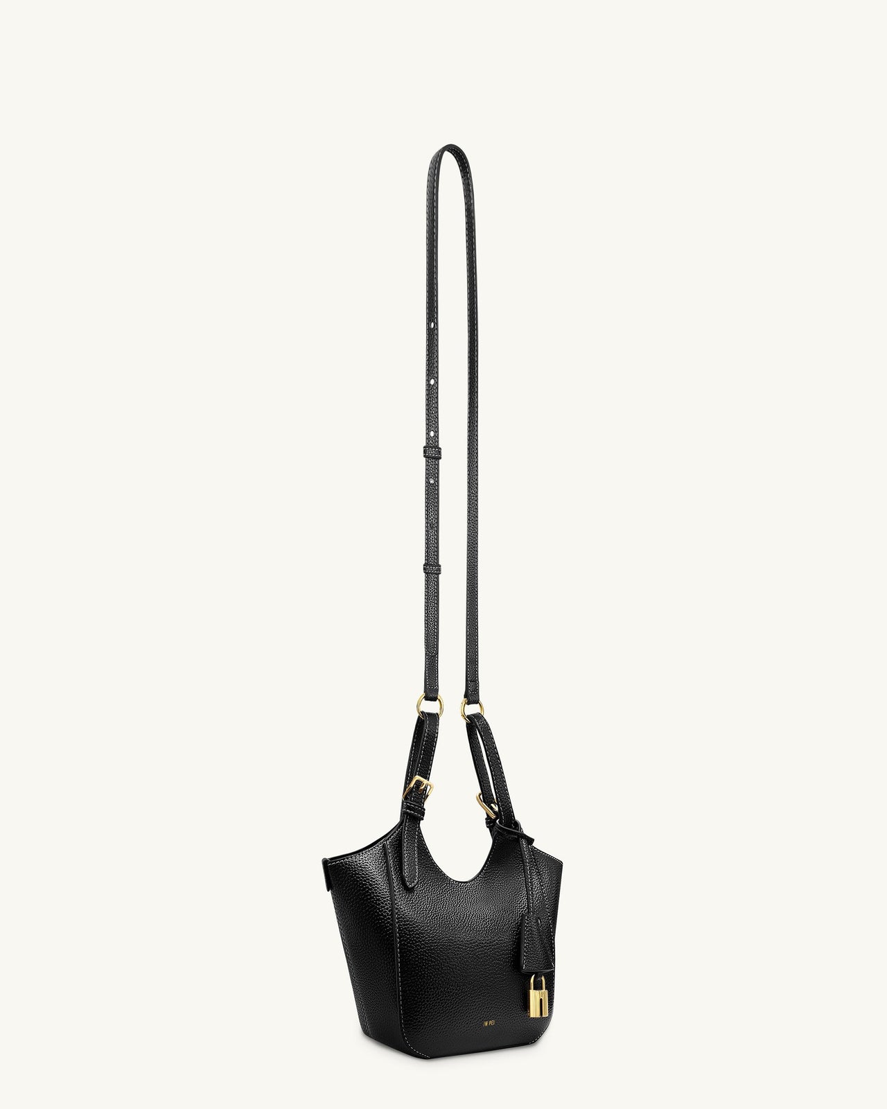 Ines 掛鎖托特包 - 黑色