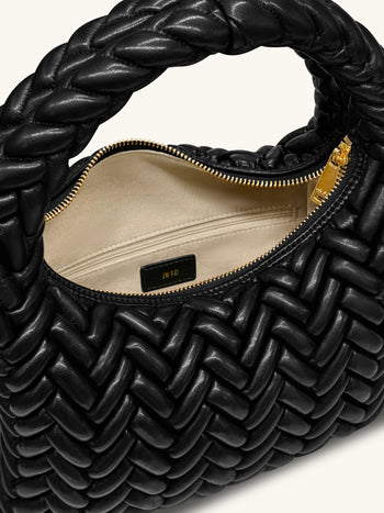 Cora 拼布手提袋 - 黑色