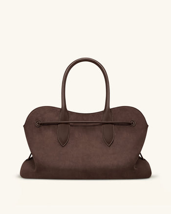 Adele 大型金屬繩結托特包 - 摩卡棕