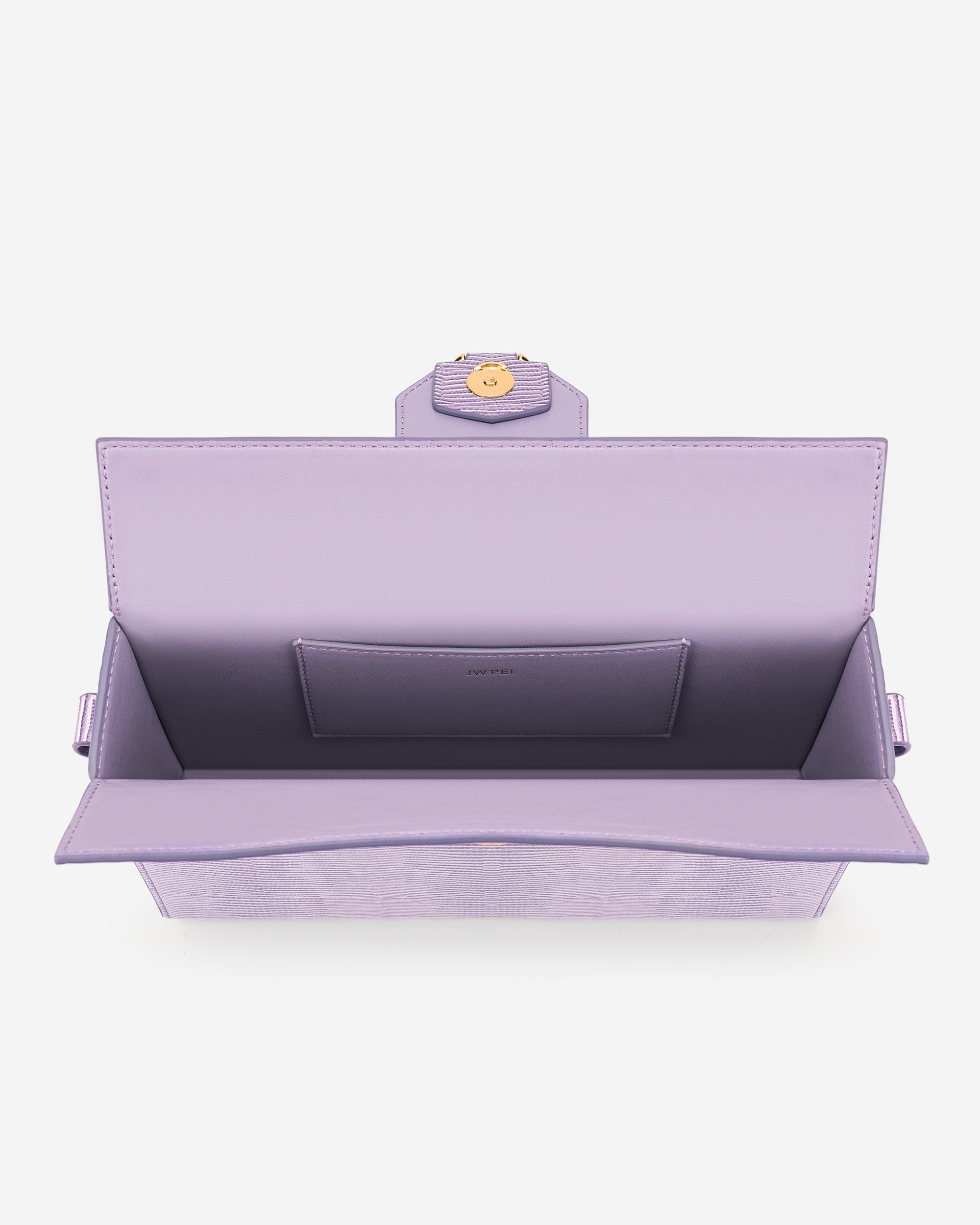 Grace 盒子斜挎包 - 紫色蜥蜴紋
