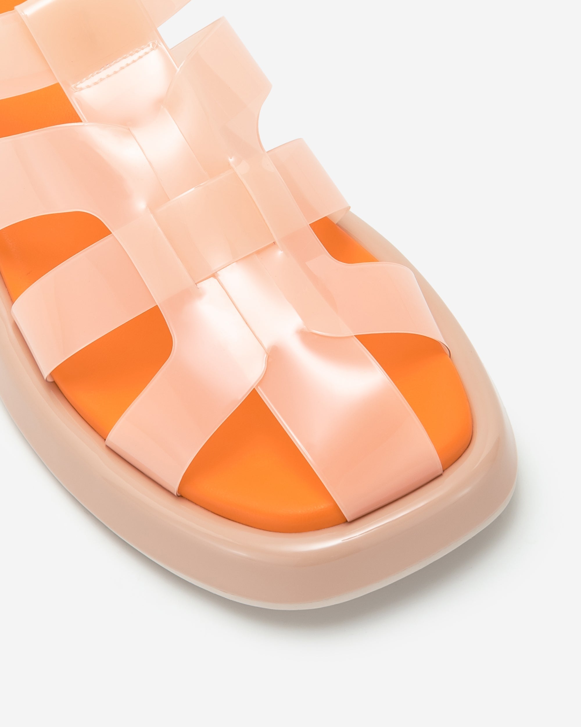 Piper 厚底涼鞋 - 米色 & 橙色