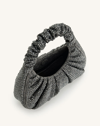 Gabbi 人造水晶中型手提包 - 碳灰色